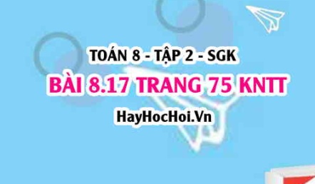 Bài 8.17 trang 75 Toán 8 Tập 2 Kết nối tri thức